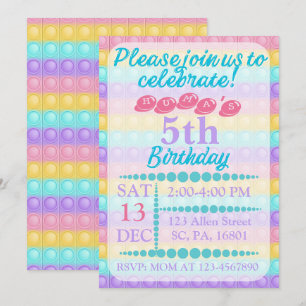 Popup IT-Anpassningsbar Bubble BIrthday-inbjudan Inbjudningar