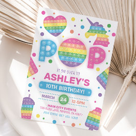 Popup it Birthday bjudande, Pop Rainbow Inbjudan