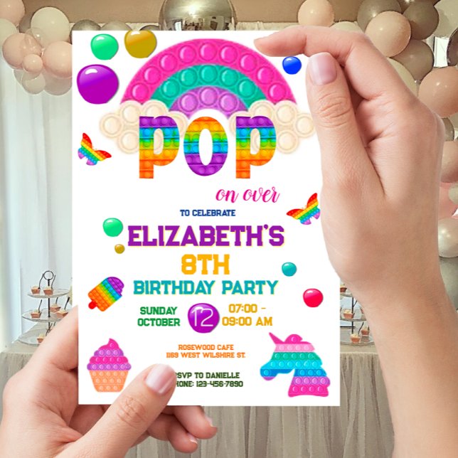 Popup it Birthday bjudande, stoppa det Party Inbjudningar (Skapare uppladdad)