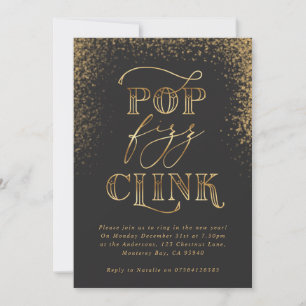 popup-julfest för fizz guld julkort