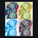 Popup-konst Hund Poster<br><div class="desc">En poster av min hund Ruger i popart stil.</div>