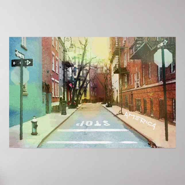 Popup-konst i amerikanska Backgator Scene Urban Poster (Framsidan)