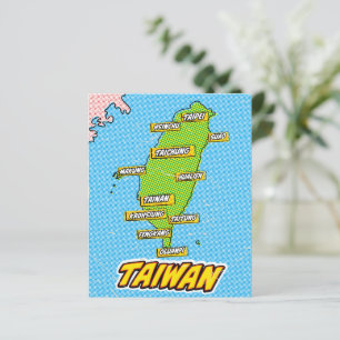 Popup-konst som illustrerats av Taiwan karta