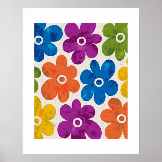 Popup-meny för Retro Blommigt Poster (Framsidan)