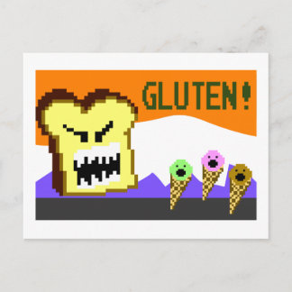 Popup, menyn Gluten: 8-bitars Stil Vykort