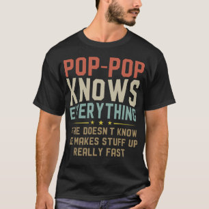 Popup-pop känner till allt underbart farfar Gift T Shirt
