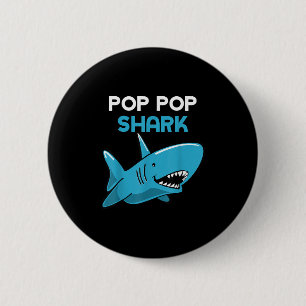 Popup-pop Shark Funny Family Grandpa Poppop Knapp