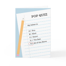 Popup Quiz Fars dag-mappat gratulationskort