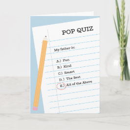 Popup Quiz Fars dag-mappat gratulationskort Kort