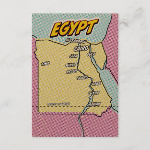 Popup-teckning Illustrated Egypten karta Tilläggskort