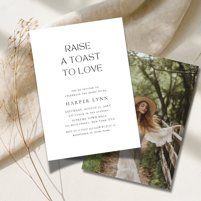 Popup till Kärlek Rustic Boho Möhippa Photo Inbjudningar (Skapare uppladdad)