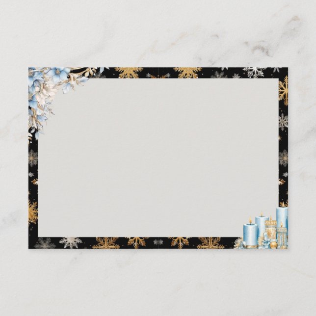 Popup vid Midnight Blank Rececification Card Tilläggskort (Framsida)