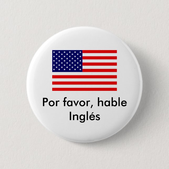 Por favör, hable Inglés Knapp (Framsida)