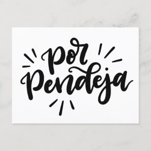 Por Pendeja, handskriven Vykort