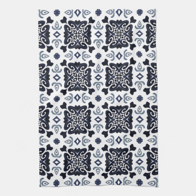 Porcelain Abstrakt Kitchen Towel Kökshandduk (Vertikal)