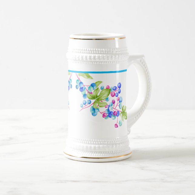 Porcelain Berries på en Stein Sejdel (Framsida höger)