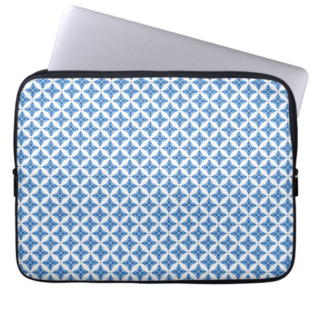 Porcelain Blue Mosaic Laptop Fodral (Framsidan)