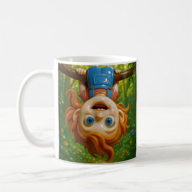 Porcelain Child Figurine Art  Kaffemugg (Vänster)