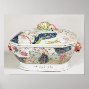 Porcelain dish, 18th century poster