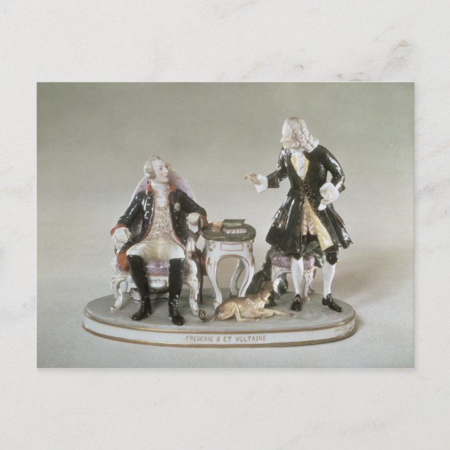 Porcelain figur of Frederick II of Prussia Vykort (Framsida)