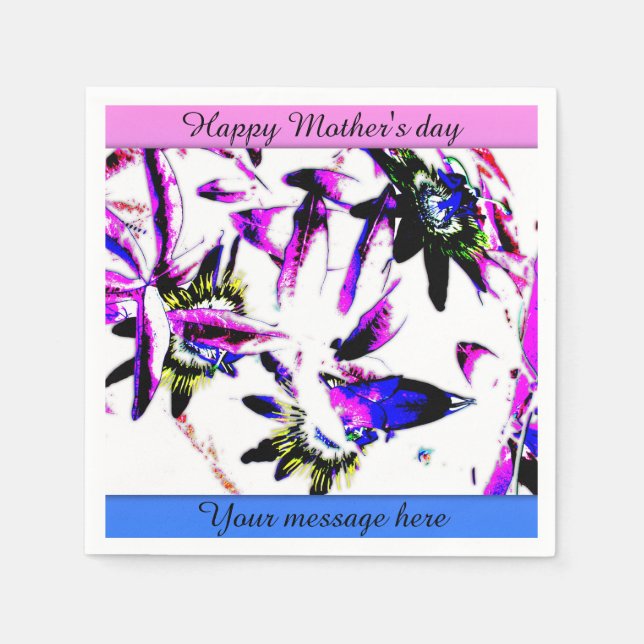 Porcelain Flower Mors dag Anpassningsbar Papper Na Pappersservett (Framsidan)