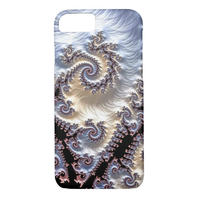 Porcelain Fractal Spiral Case-Mate iPhone Skal (Baksida)