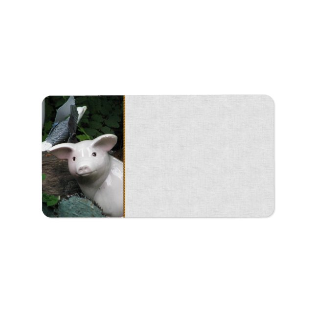 Porcelain Gris Adressetikett (Framsidan)
