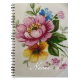 Porcelain Inspired Blommigt Anteckningsbok