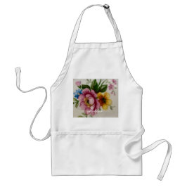 Porcelain Inspired Blommigt Apron Förkläde