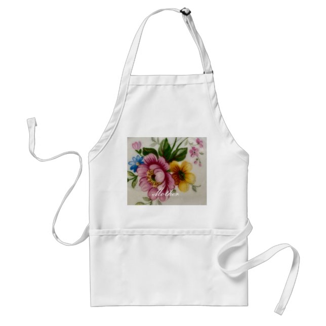 Porcelain Inspired Blommigt Apron Förkläde (Framsidan)