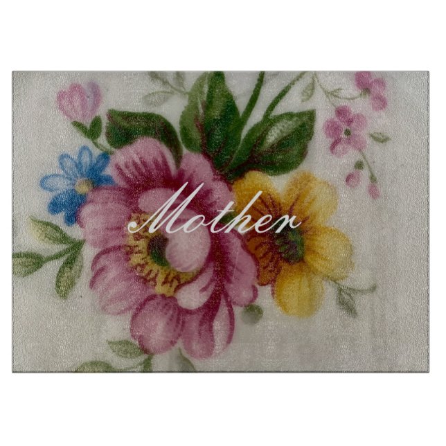 Porcelain Inspired Blommigt Clearboard Board (Framsidan)