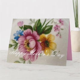 Porcelain Inspired Blommigt Kort