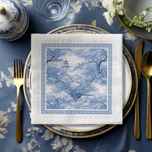 Porcelain-Inspired Chinoiserie Bröllop ID1094 Pappersservett