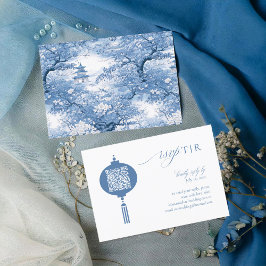 Porcelain-Inspired Chinoiserie QR-kod ID1094 OSA Kort