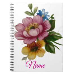 Porcelain Inspired Floral  Anteckningsbok