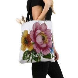 Porcelain Inspired Floral Tote Tygkasse