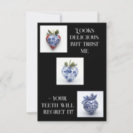 Porcelain Strawberry Flat tackkort Tack Kort