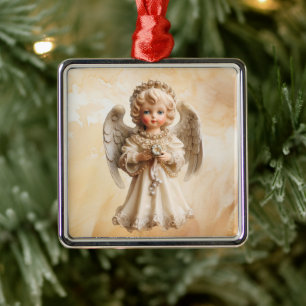 Porcelain Vintage jul Angel Julgransprydnad Metall