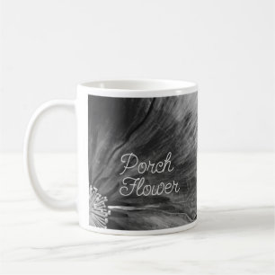 Porch Flower / Black and White / Kaffemugg