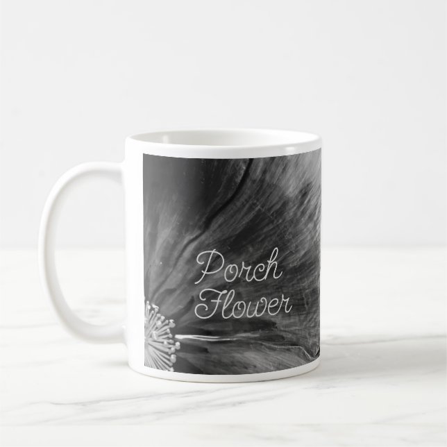 Porch Flower / Black and White / Kaffemugg (Vänster)