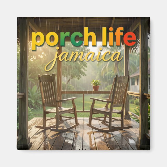 Porch life for two rainy day jamaica magnet (Framsidan)