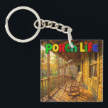 Porch life jamaica sunny day<br><div class="desc">Porch life jamaica sunny day key chain</div>