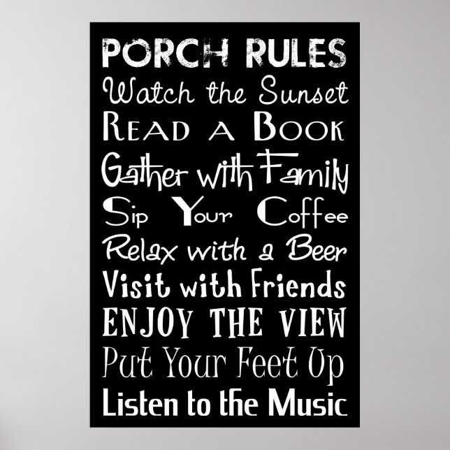 Porch Regler Poster (Framsidan)