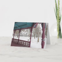 Porch View on a Snowy Day - Martha's Vineyard