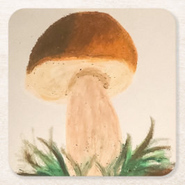 Porcini Mushroom Underlägg Papper Kvadrat
