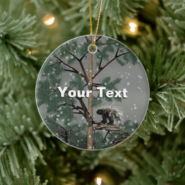 Porcupin A Gräs Träd Julgransprydnad Keramik (Träd)