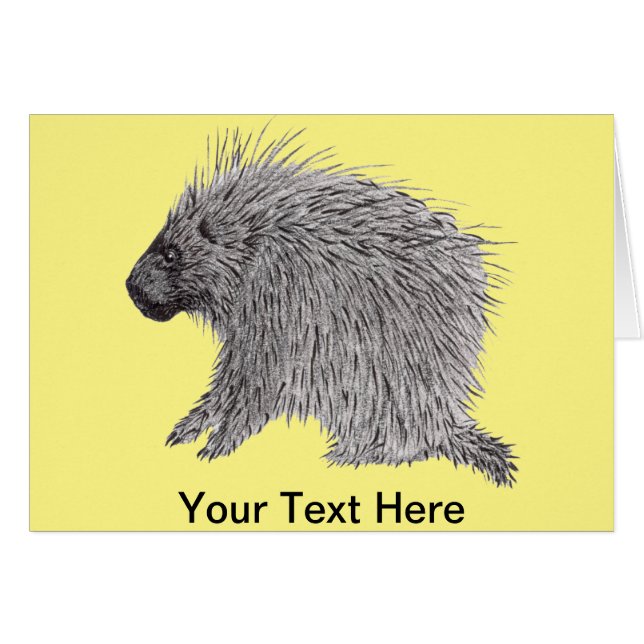 Porcupin Hälsningskort (Framsidan Horizontal)