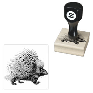 Porcupin Rubber Frimärke Stämpel