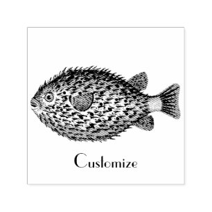 Porcupine blowfish Thunder_Cove Självfärgande Stämpel