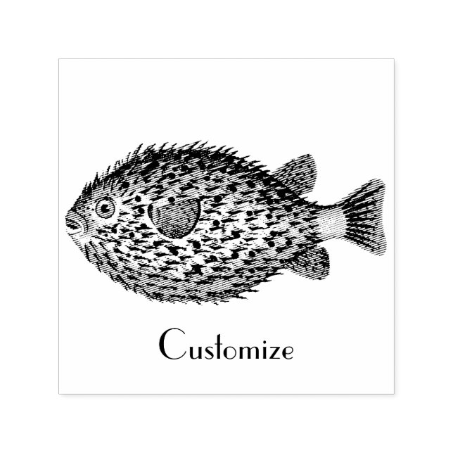 Porcupine blowfish Thunder_Cove Självfärgande Stämpel (Design)